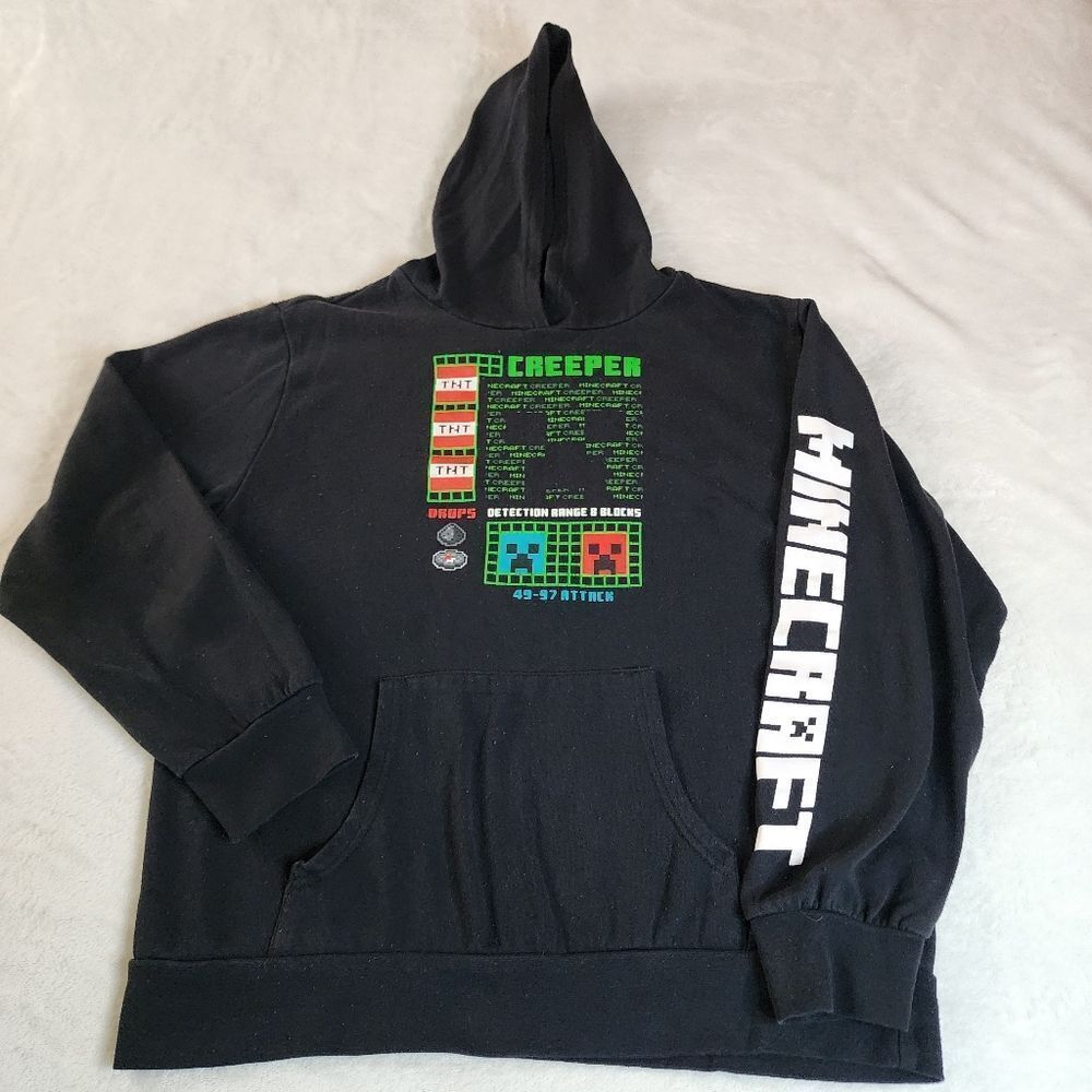 3 For $18 Mad Engine Minecraft Hoodie Black With Graphics Size 18/20